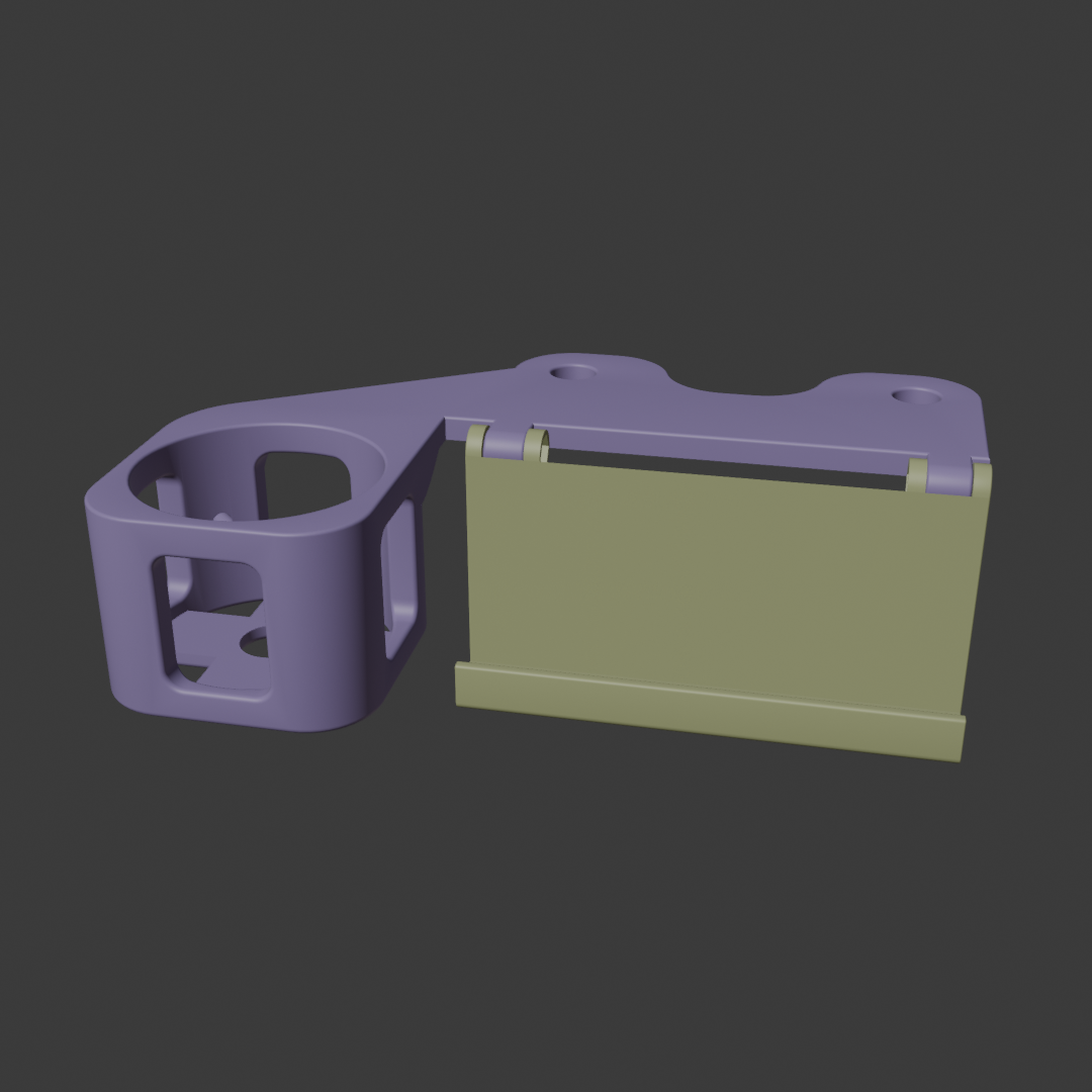 Renault Megane Rear Phone and Cup Holder - Render